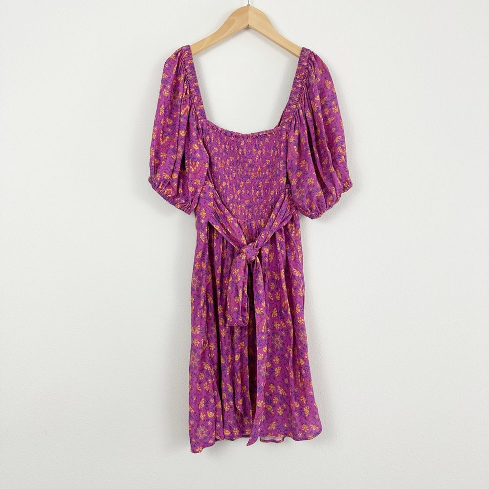 Spell Madame Peacock Sweetheart Mini Dress Boysenberry Size Large - Picture 6 of 12